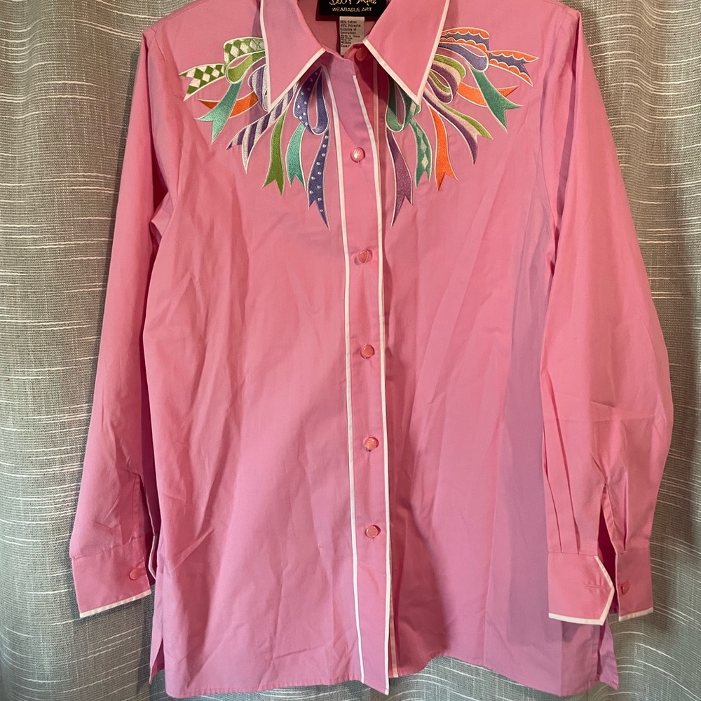 Vintage Bob Mackie wearable art blouse